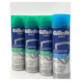 Lot of 4, Gillette Series Shaving Gel, 3 PCs Sooth