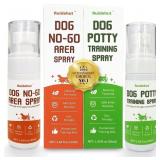 LOT OF 2 Dog Potty Training Spray & NO-GO Area Spr