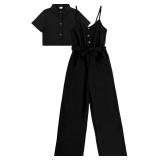 Size 9 Yrs YOURUIKEY Girls Jumpsuit Summer Outfits