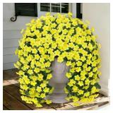 LOT OF 2 Artificial Fake Flowers for Outdoor Decor