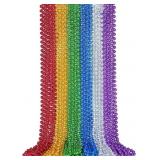 LOT OF 3  12 PCS Mardi Gras Beads Necklaces, 33 In