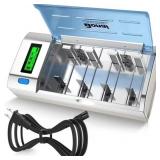 BONAI LCD Smart Battery Charger for AA AAA C D 9V