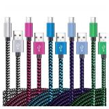 Teeind USB C Cable 6ft 5Pack, 3A Fast Charging Nyl