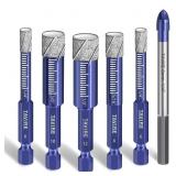 6 Pcs Dry Diamond Drill Bit Set for Tile,Ceramic,G