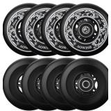 8-Pack Inline Skate Wheels, 72 MM, Outdoor & Indoo
