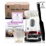 Large Sourdough Starter Jar Kit 900ml   Glass Jar