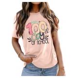 SIZE 2XL 100 Days of School Shirt Women Teacher Sh