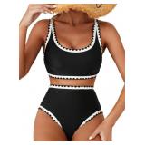 Size 15Y Herseas Womens Bikini Whip Stitch Floral