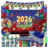 142 Pcs Party Decorations Set, Soccer Theme Party
