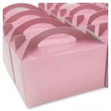 TIMESEEK 30-Pack Blush Pink Gable Treat Boxes with