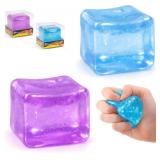 BLUE AND PINK   2 Pack Stress Cubes, Slow Rising C