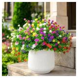 CLEANGOR 48 Pcs Artificial Flowers for Outdoors De