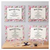 Novabright 4 Set 2026 8.5x11 Floral Acrylic Gradua