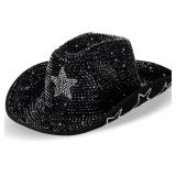 Tisancy Rhinestone Cowboy Hats Cowgirl Hat for Wom