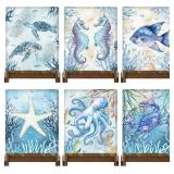 Ocean Themed Party Decorations   6-Pack Blue Polye