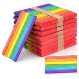 1200 Pcs Colored Popsicle Sticks, 4.5 Inch Colored
