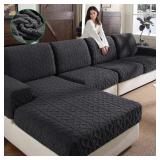 OHSIO Couch Cushion Covers, Super Soft Thicker Fle