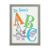 Abc Framed Book Cover Replica Gray Wooden Wall Fra