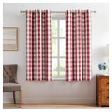 Amzdecor Short Red White Buffalo Plaid Full Blacko