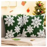 Lot of 3 Sets, Christmas Throw Pillow Covers 18x18