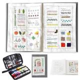 Lot of 2, Embroidery Stitch Book Kit,2026 New Begi