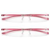 Bhigh 2 Pack Reading Glasses Blue Light Reading Gl