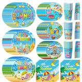 Lot of 3 Sets, Hello Summer Party Decorations Beac