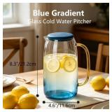 Lot Of 2 1.5L Borosilicate Glass Water Pitcher, Fo