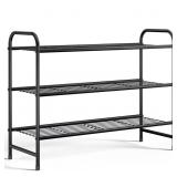 Sakugi 3-Tier Metal Shoe Rack, Holds up to 16 Pair