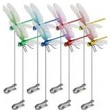 LOT OF 3  8 Pack 3D Dragonfly Clip Garden Stakes D