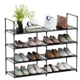 FIDUCIAL HOME 4 Tiers Shoe Rack Organizer 16-20 Pa