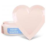 LOT OF 3  DYLIVeS Pink Heart Shaped Plates 40 Coun