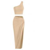 Large ZAFUL 2 Piece Skirt Sets for Women Crop Top