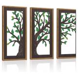 KAIRNE Wooden Tree Branch Framed Wall Art(Set of 3