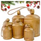 Rowfad Decorative Cow Bells, Christmas Bells, Set