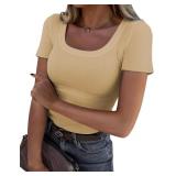 Size Small C.O.Z.Y Womens Short Sleeve Scoop Neck