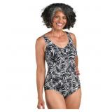 Size 10 Palm Retreat Spa Twist Front One Piece