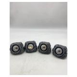 Solar Rock Lights Outdoor 4 Pack, Gray Faux Rock L