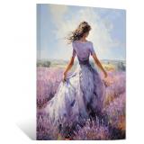 LOT OF 2  Abstract Girl Painting Prints Woman in P