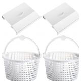 4 Pcs SPX1091C Pool Skimmer Basket & SPX1091K1 Poo