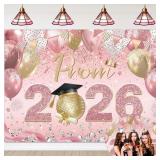 Lot Of 3 Rose Gold Prom 2026 Backdrop 7x5FT Pink P