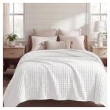 U by Bedsure Cooling Waffle Queen Size Blanket - L
