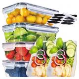 12 Pcs Airtight Food Storage Meal Prep Container S