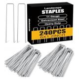 240Pack Landscape Staples, Garden Landscape Staple