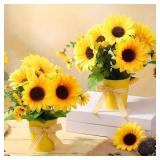 Suncalla 2 Pack Small Artificial Sunflower Plant i