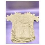 Size small olive green short-sleeve cold-shoulder