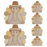 Thanksgiving Turkey Placemats Set of 6 Fall Autumn