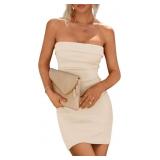 Size XL PRETTYGARDEN Womens Strapless Bodycon Shor