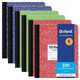 Oxford Composition Notebook 6 Pack, College Ruled