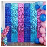 Bupelo Hawaiian Luau Shimmer Wall Backdrop, Sequin